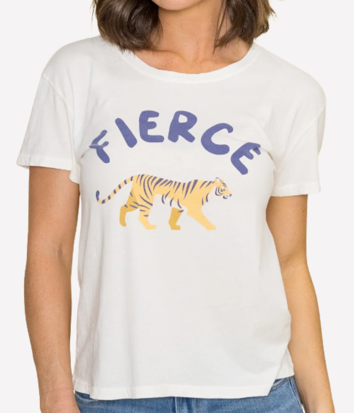 Fierce Tee in Antique White