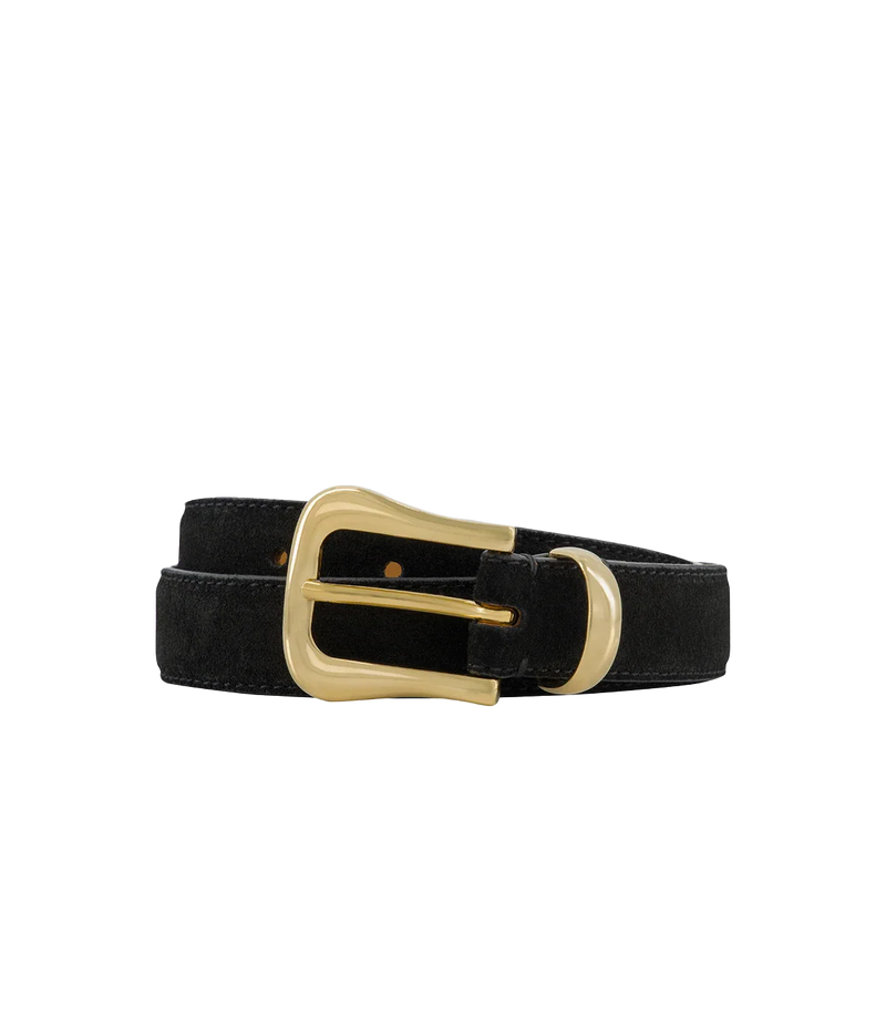 Rivoli Belt in Black Suede