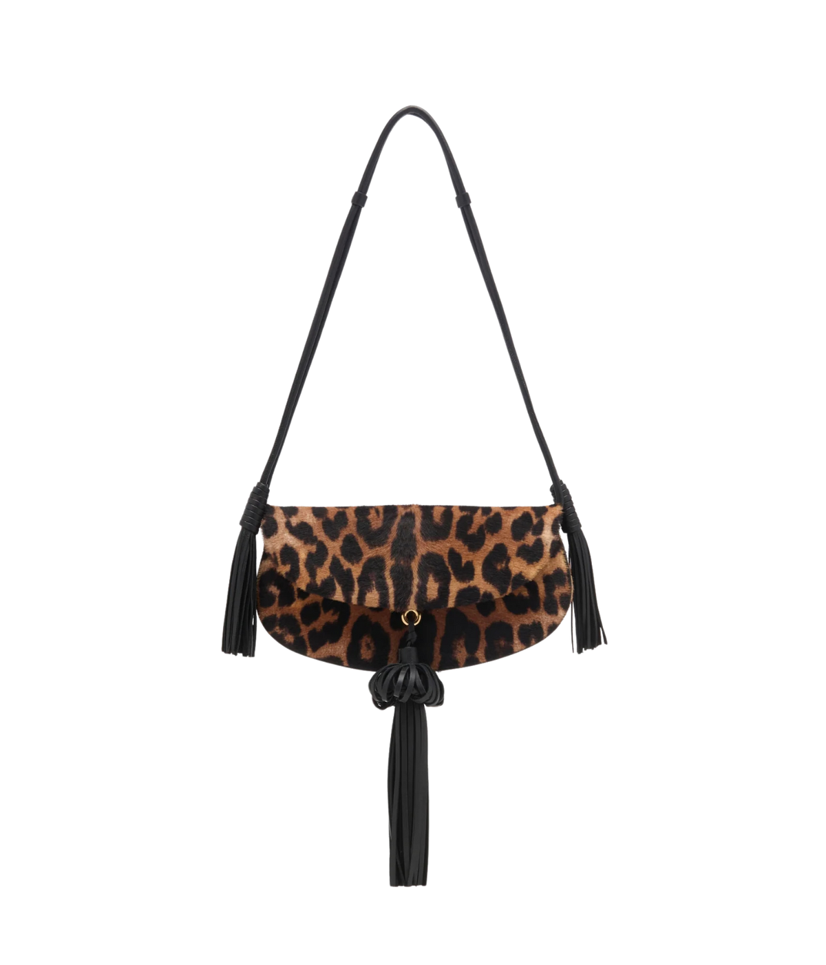 Paloma Flap Tassel Bag In Leopard