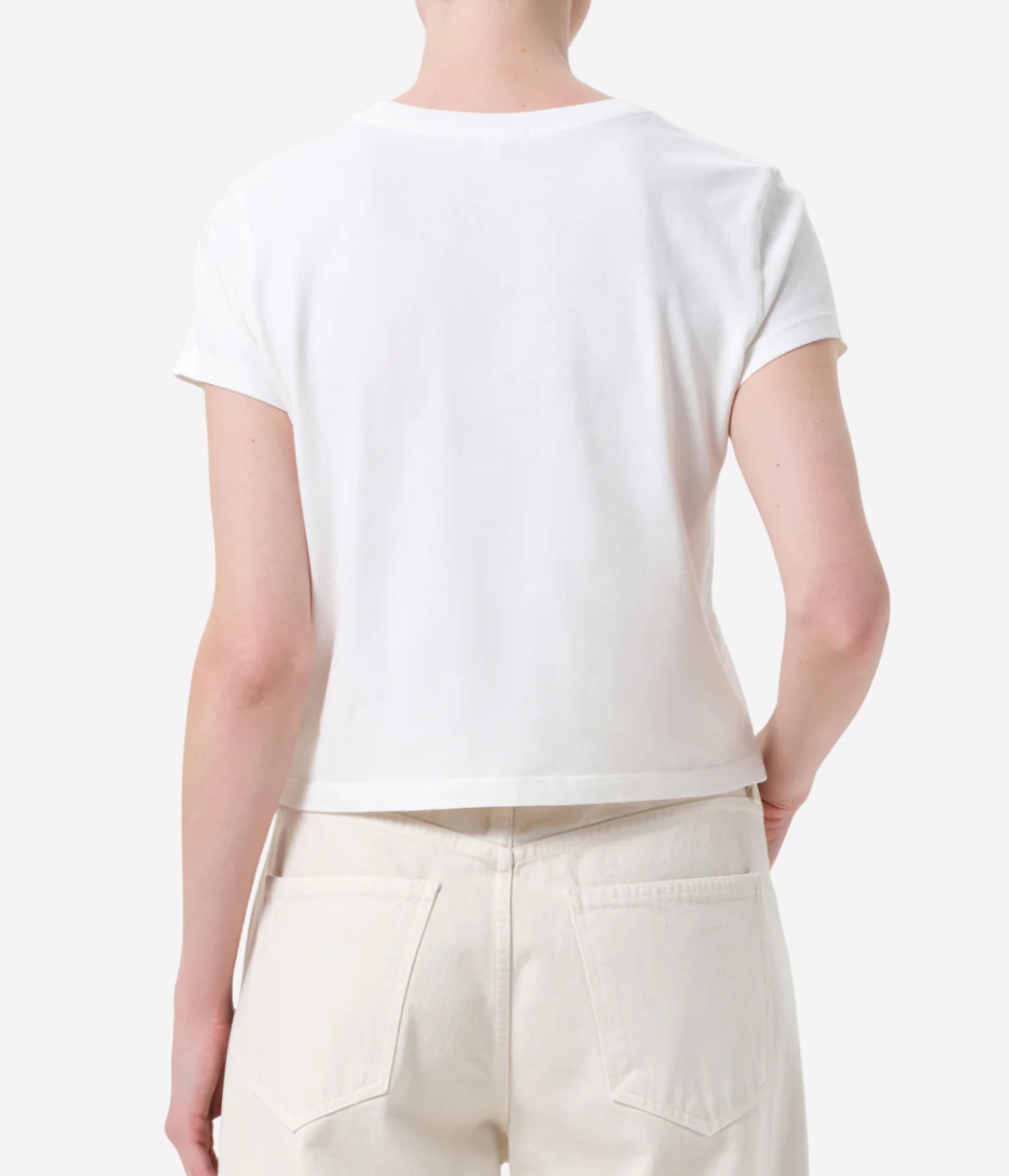 Adine Shrunken Tee Tshirt in White Ash