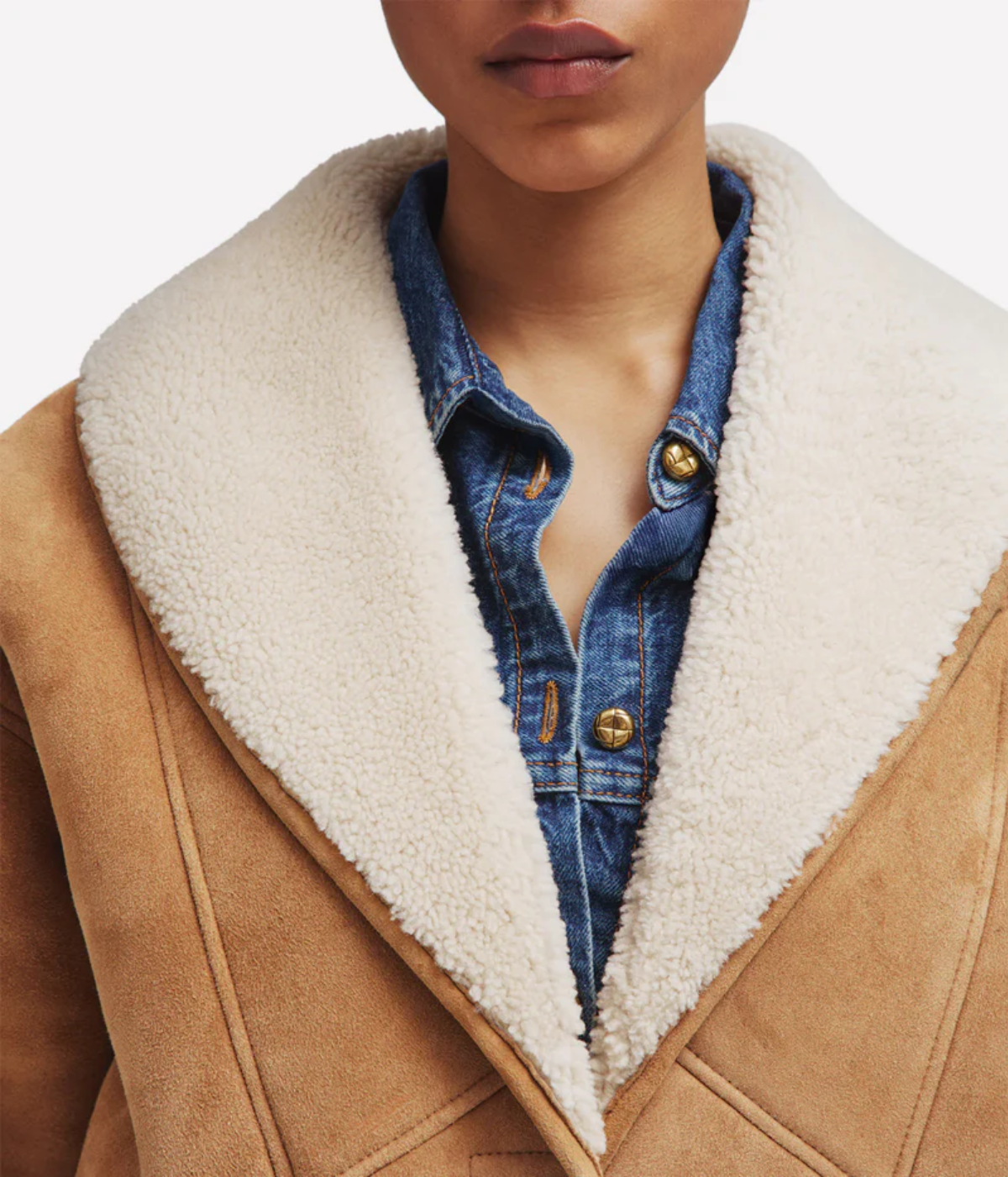 Tatoosh Shearling Coat in CAMEL