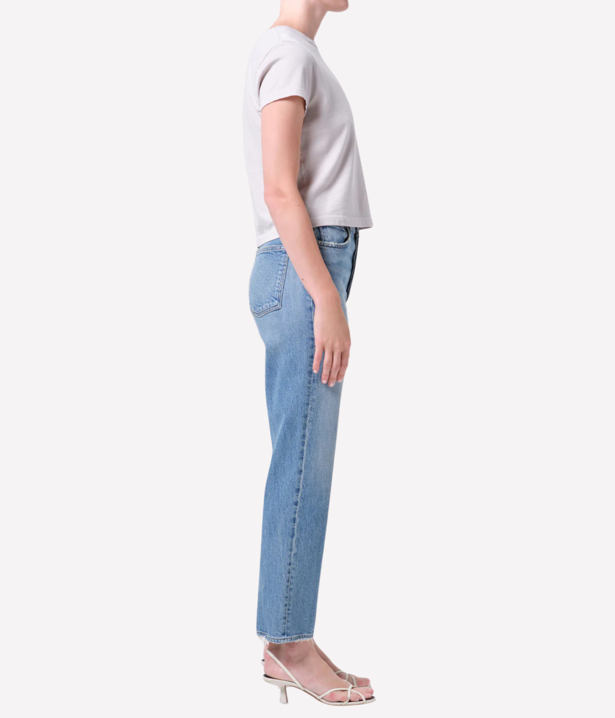 90's Pinch Waist Crop in Renew - Side View