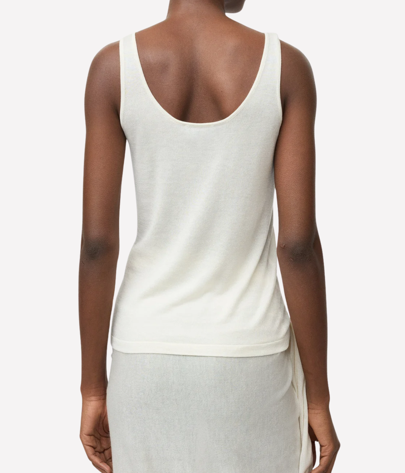 Featherlight Singlet in Feather White