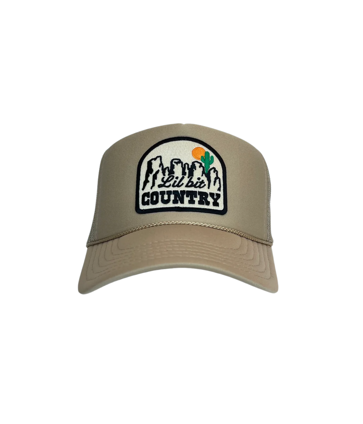 LIL BIT COUNTRY Trucker Hat in Tan
