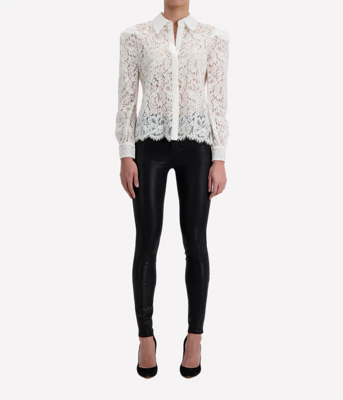 Jenica Lace Shirt in Ivory