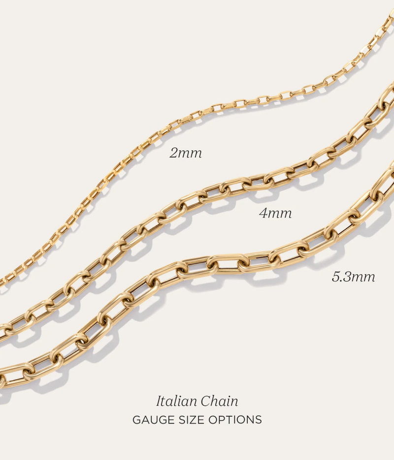 Adina Reyter 5.3Mm 16Inch Italian Chain Link Necklace In 14K Yellow Gold