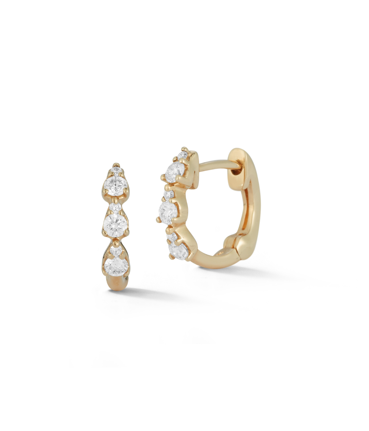 Sophia Ryan Teardrop Mini Huggies in 14k Yellow Gold