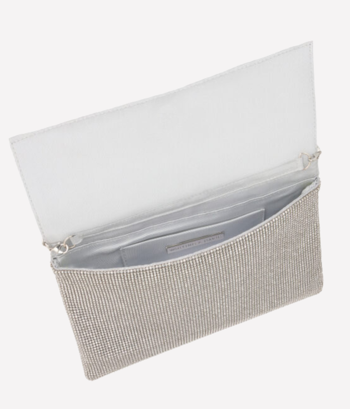 Gemma Clutch Bag in Pewter Crystal