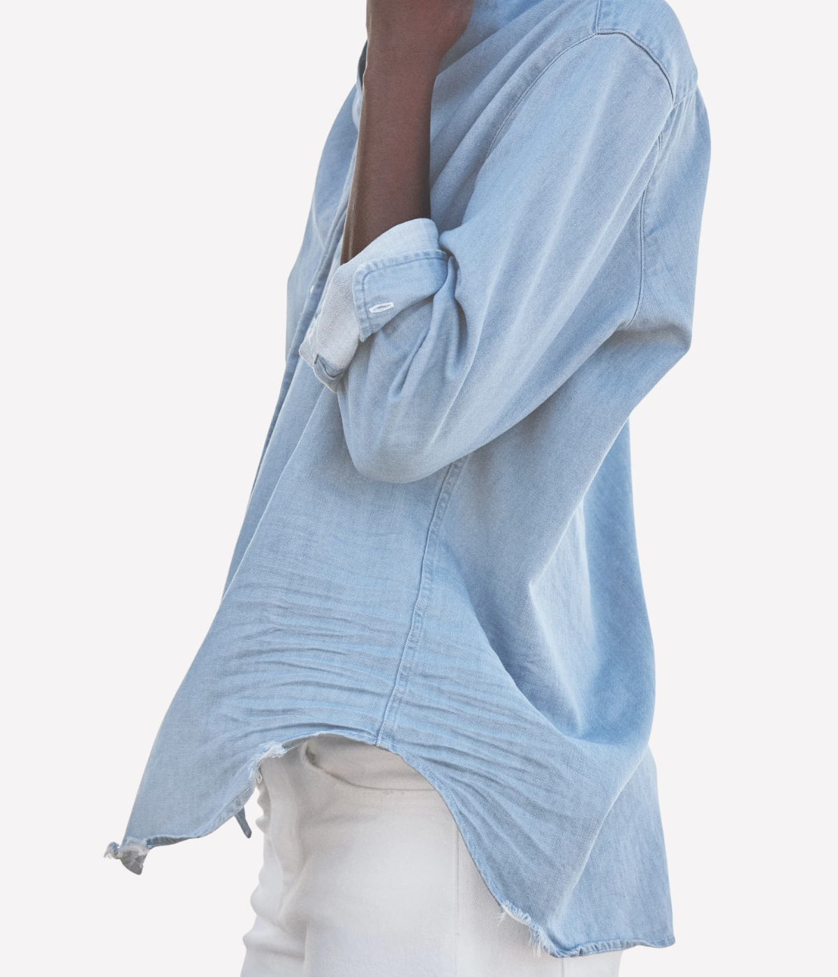 Eileen Relaxed Button Up Shirt in Classic Blue