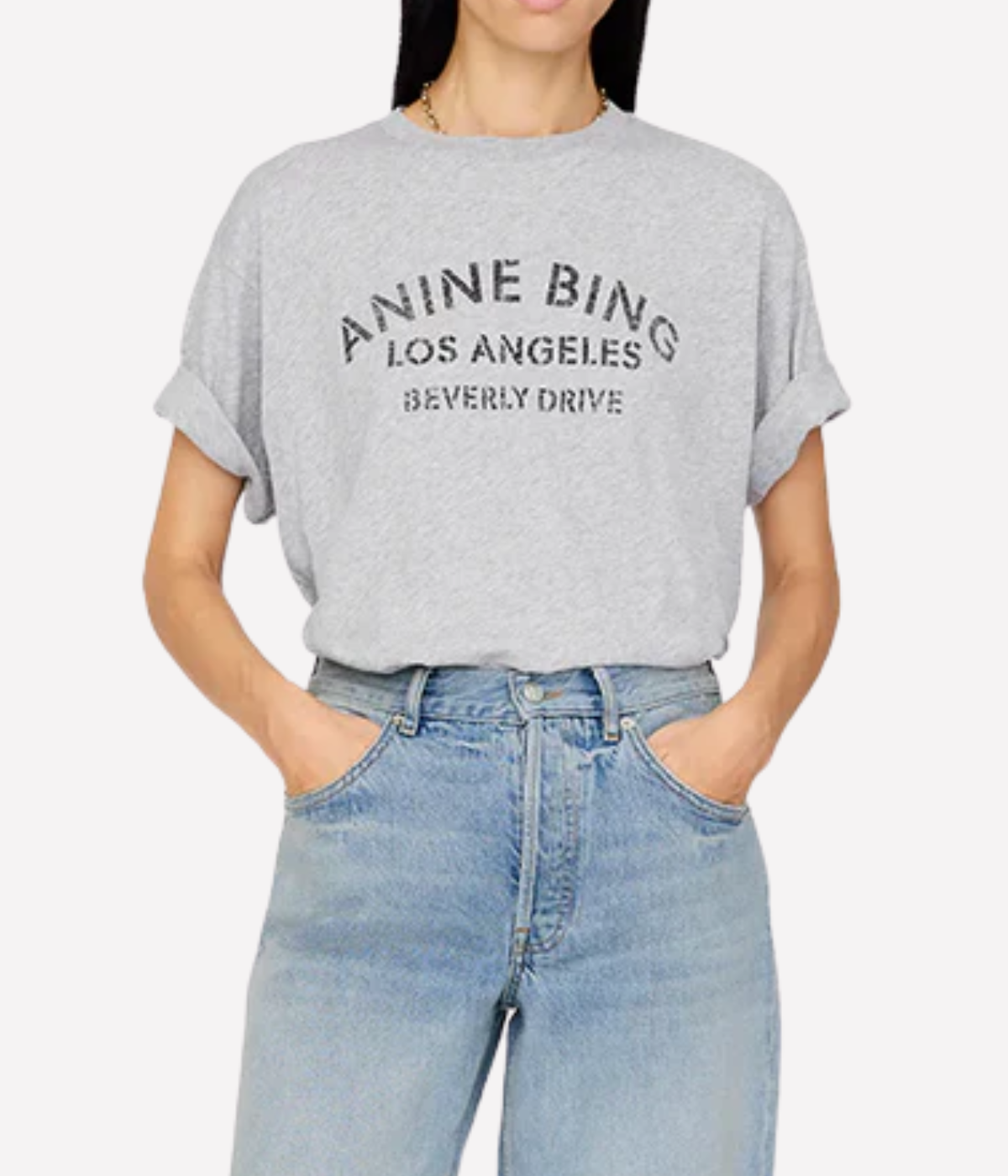 Cohen LA Tee in Grey Melange