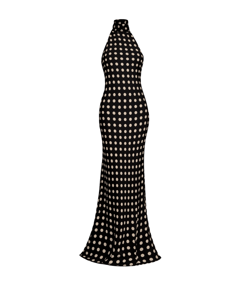 Jamie Maxi Dress in Dots Black