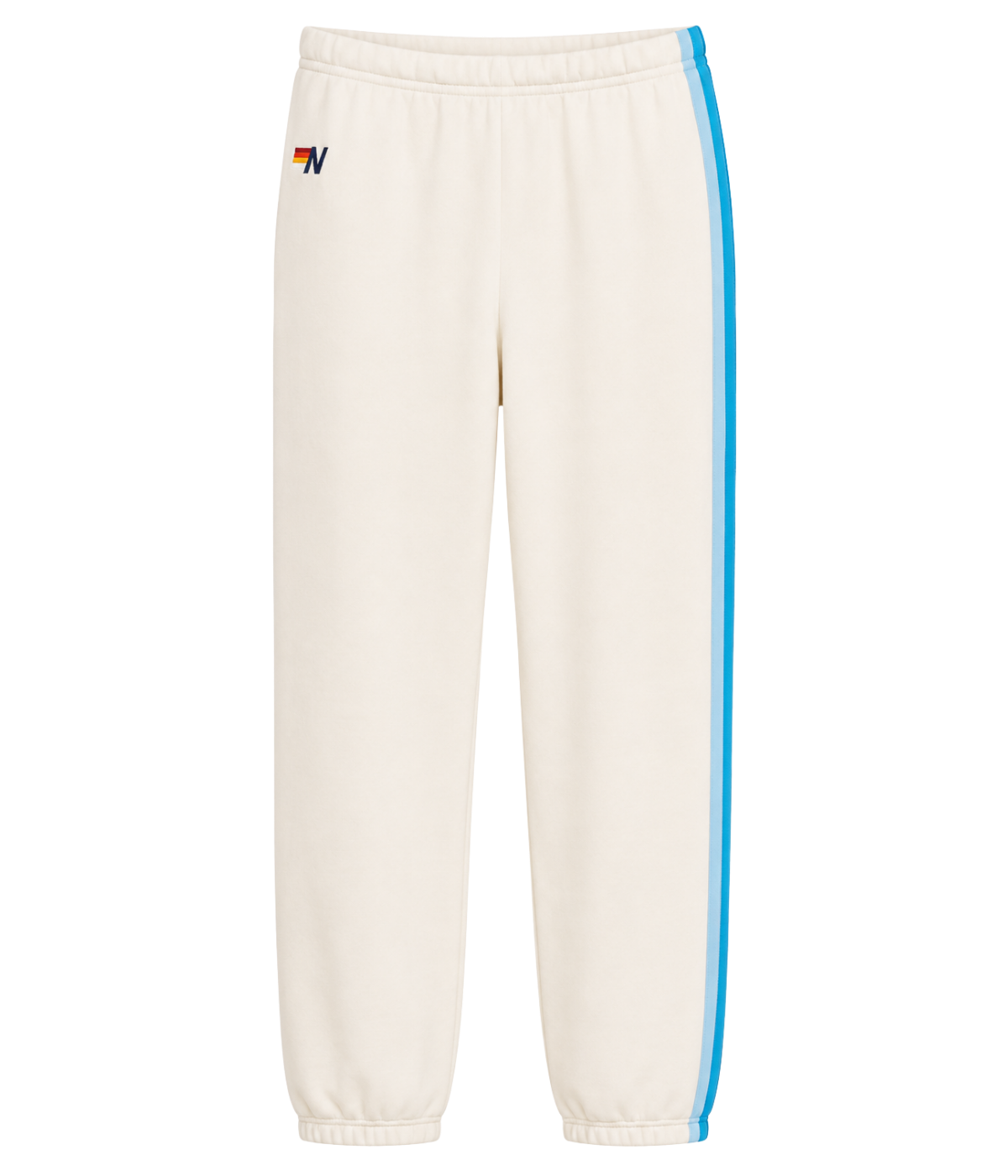 5 Stripe Sweatpants in Vintage White & Blue