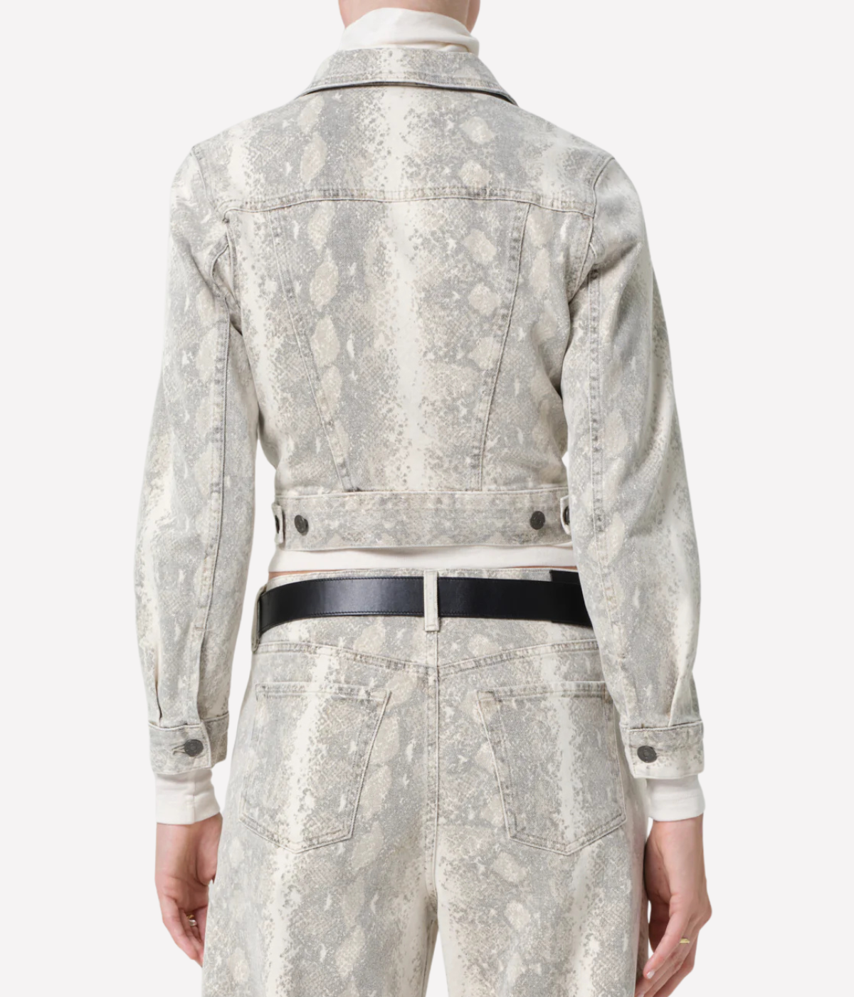 Charisse Shrunken Jacket In Python
