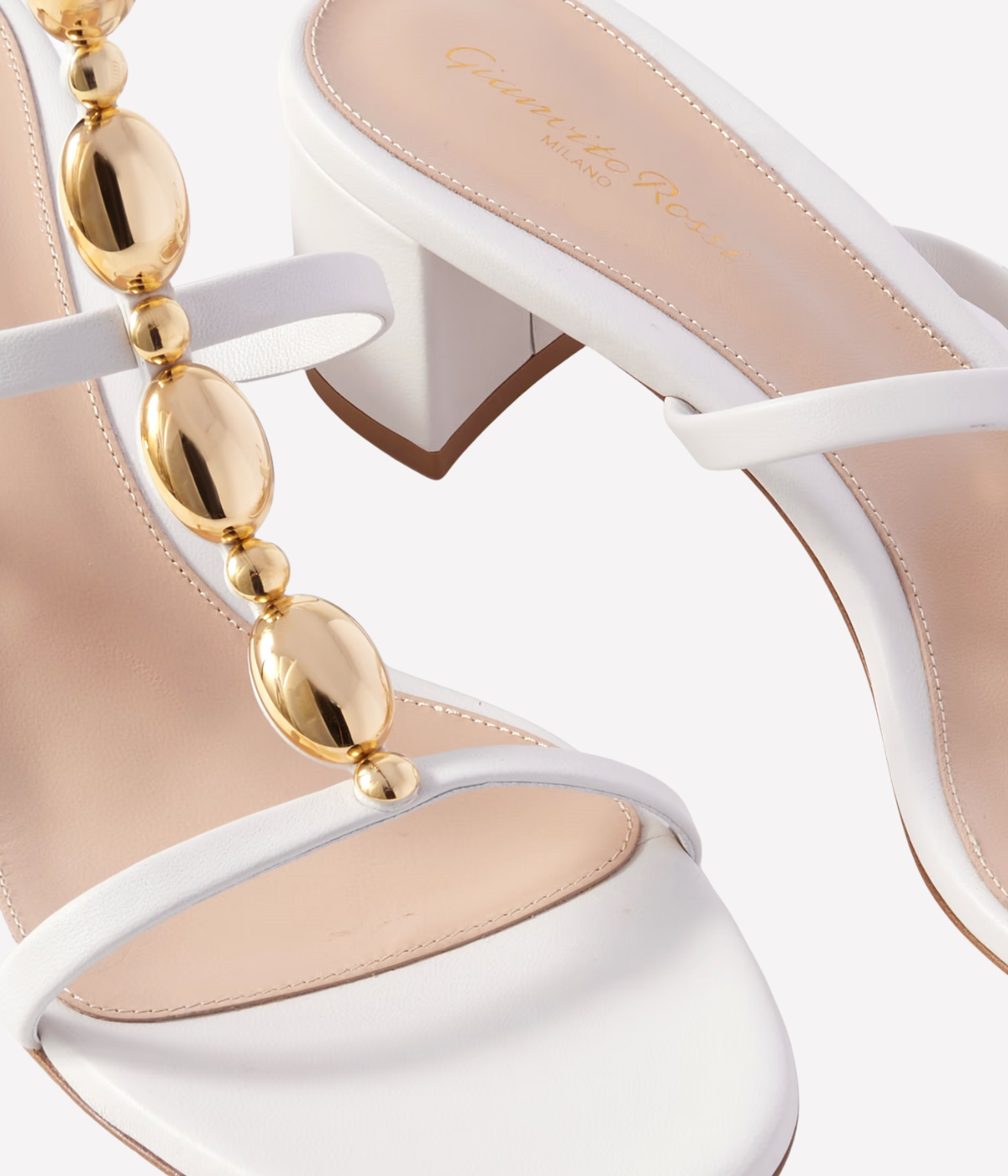 Kalinda Nappa Sandal in Off White