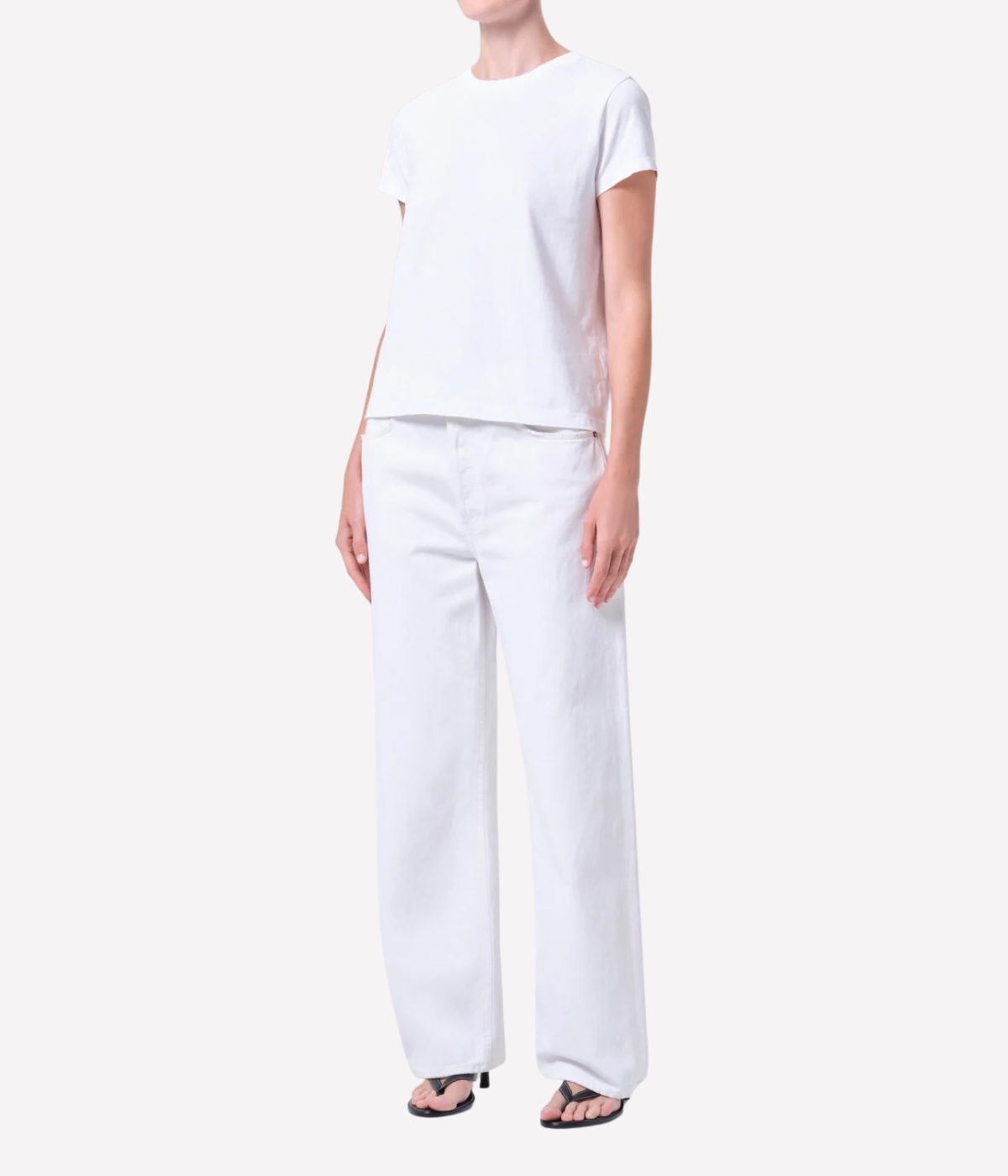 Long Line Adine Tee in White