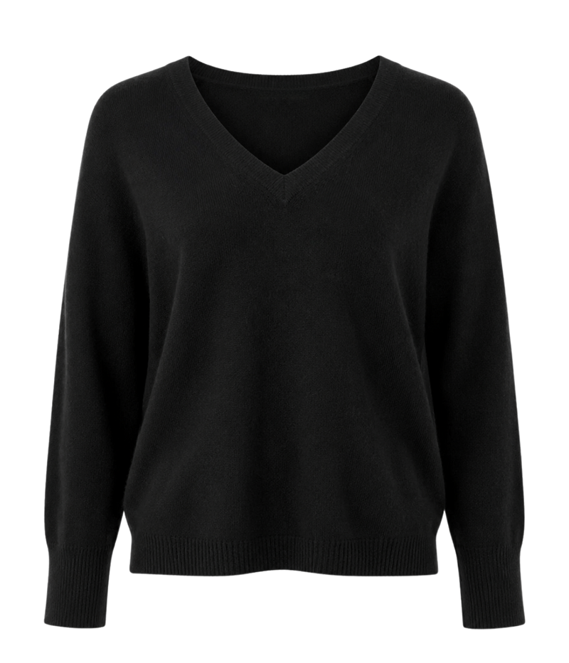Sloane Cashmere V Neck In Black