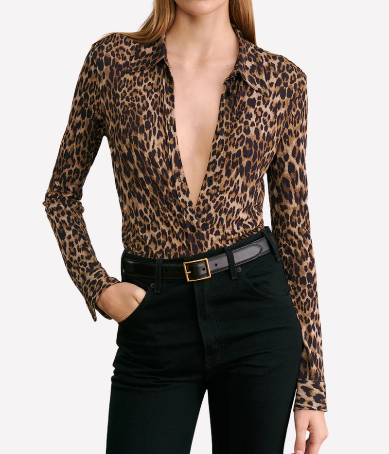 Celestine Shirt in Vintage Leopard Print