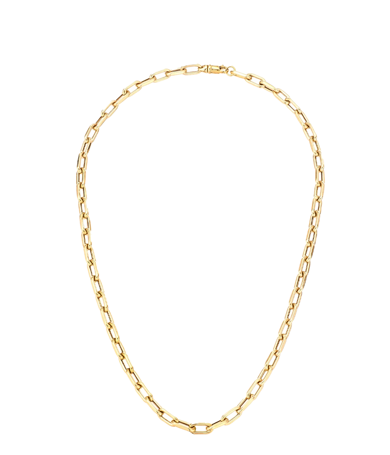 5.3mm 20inch Italian Chain Link Necklace in 14K Yellow Gold