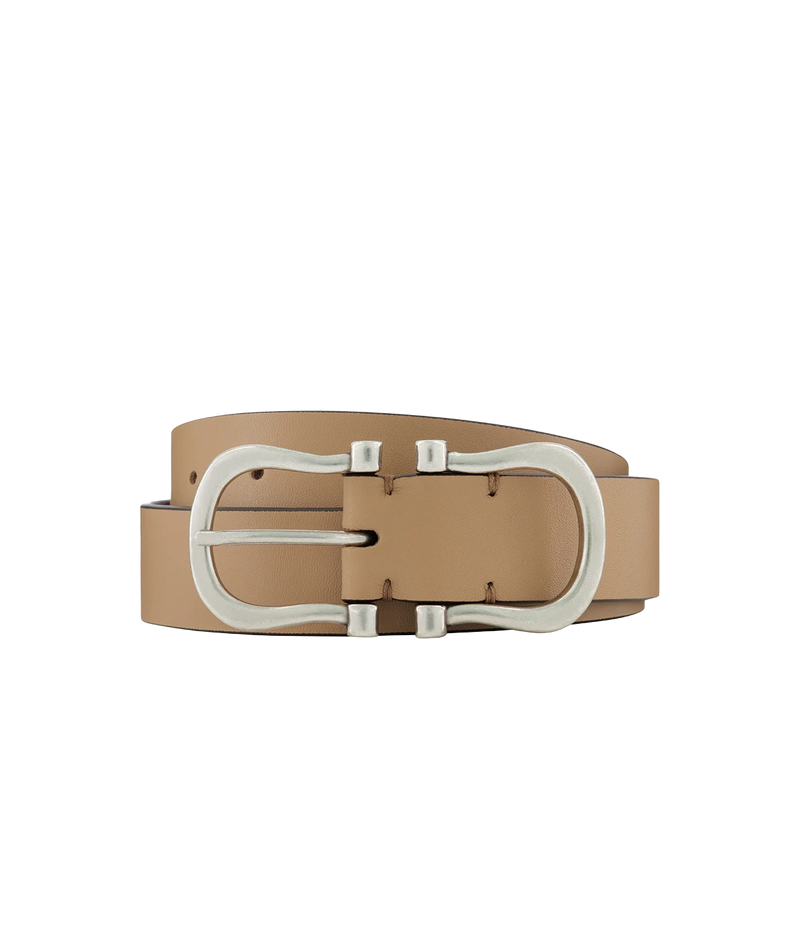 Baby Silver Nicky X Belt in Cappuccino