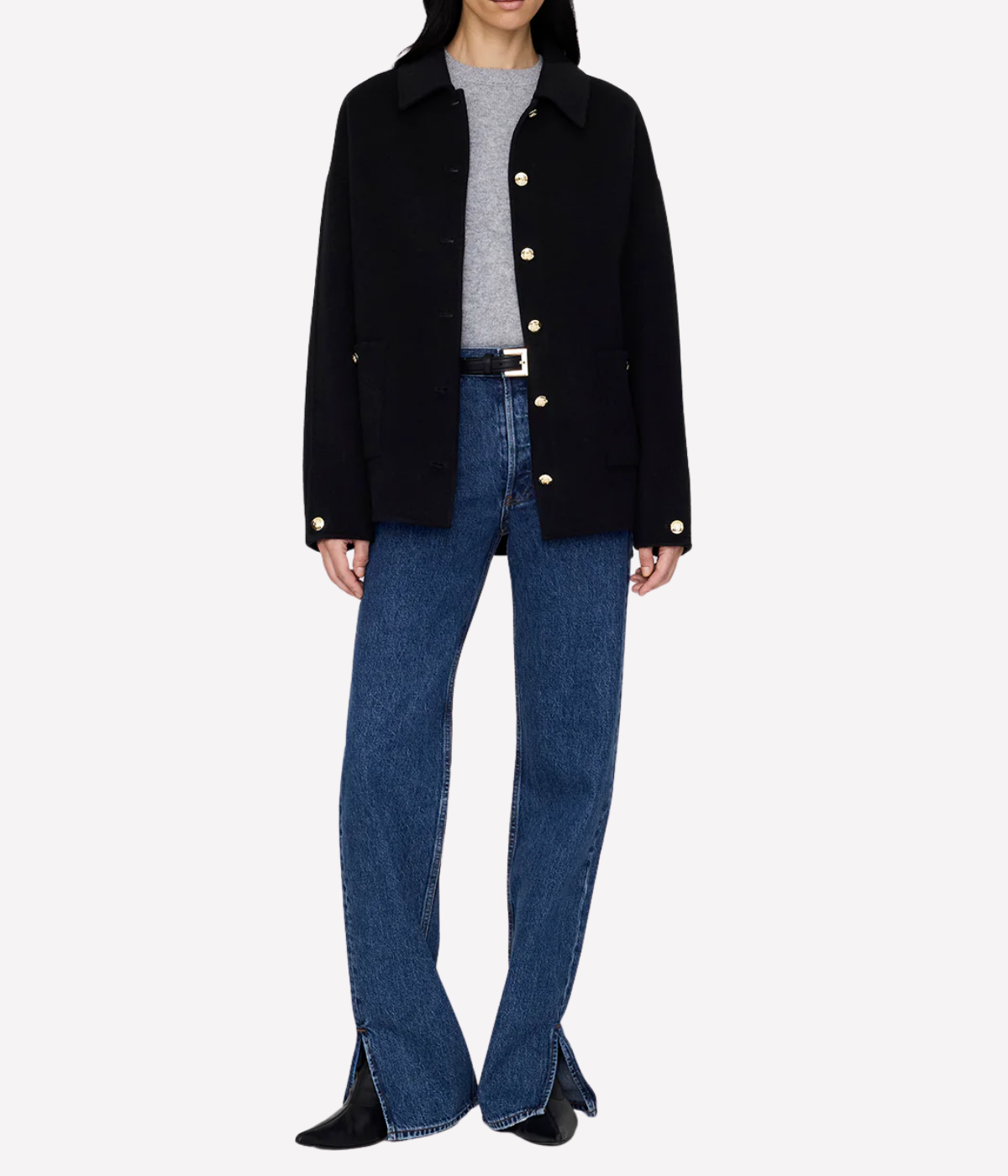 Luca Jacket in Black Cashmere Blend
