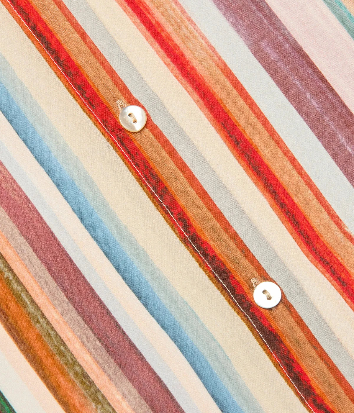 Nina LS Blouse In Multi Watercolor Stripe