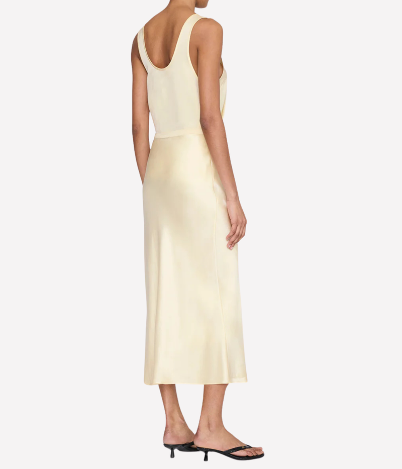 Bar Silk Skirt In Yellow