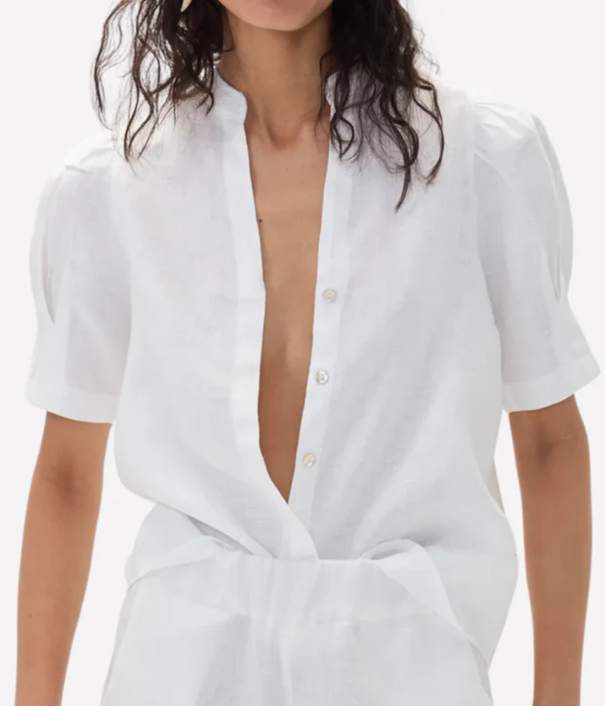 Anthina Linen Shirt in White