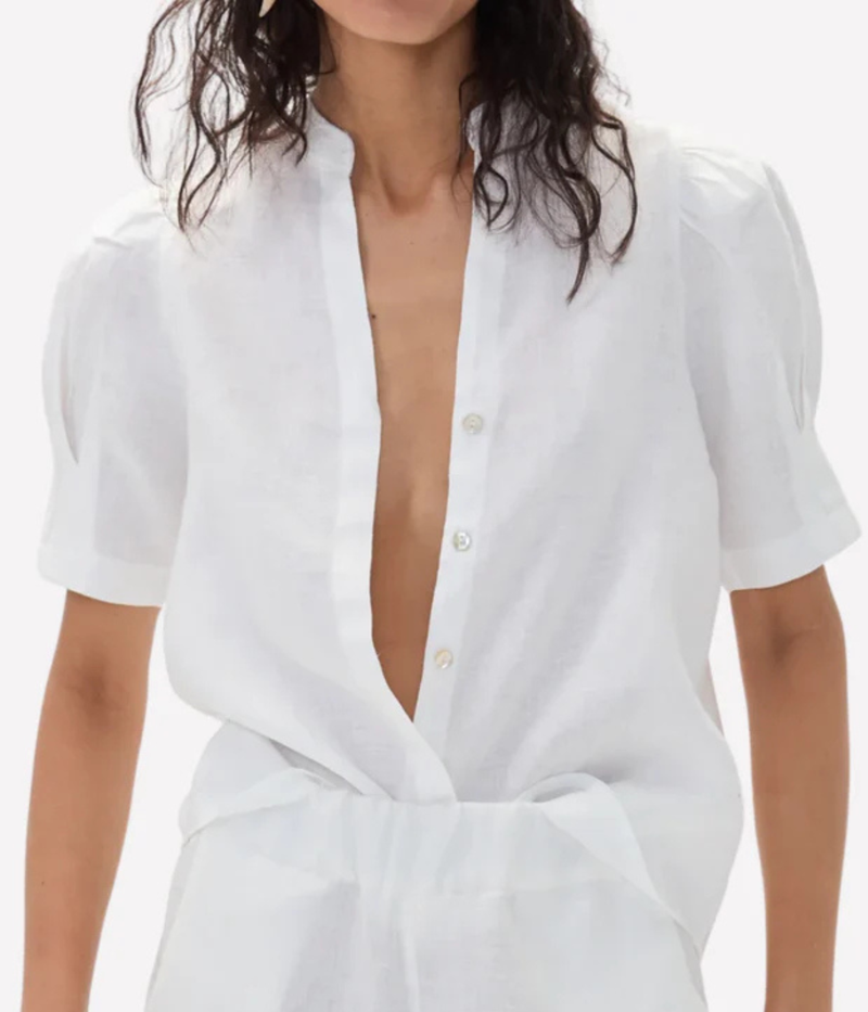 Athina Linen Shirt in White