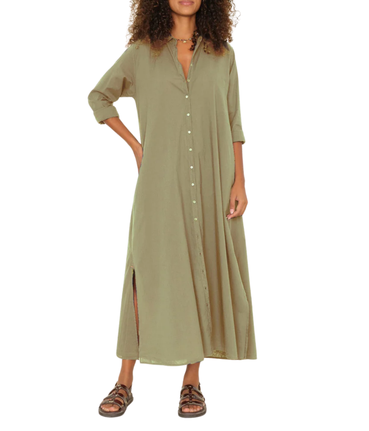 Boden Dress in Dark Seagrass