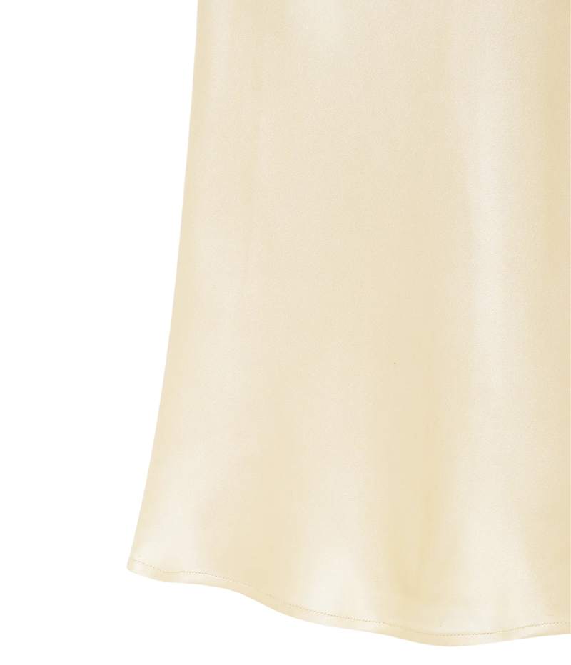 Bar Silk Skirt In Yellow