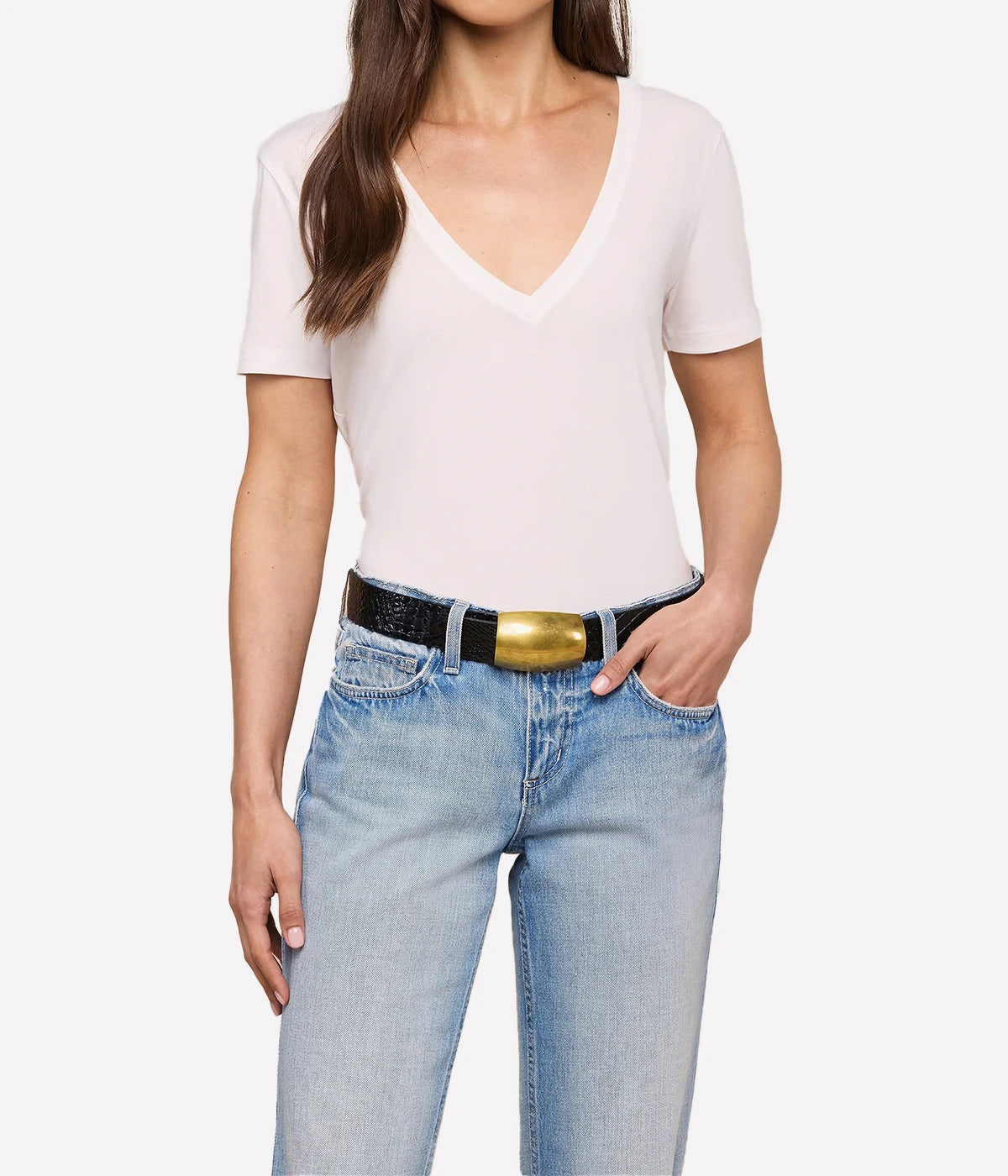 Brianna Short Sleeve Tee In White