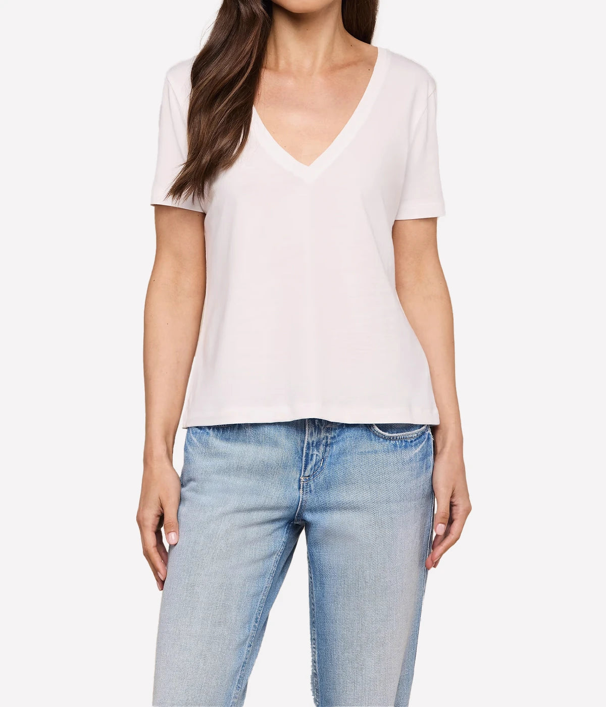 Brianna Short Sleeve Tee In White