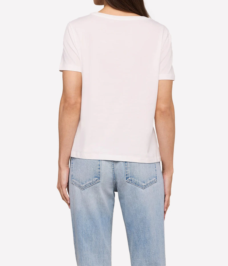 Brianna Short Sleeve Tee In White