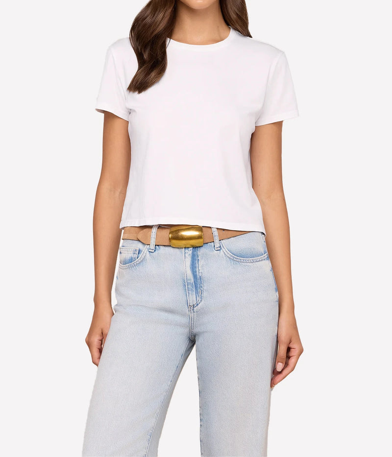 Aileen Short Sleeve Tee In White