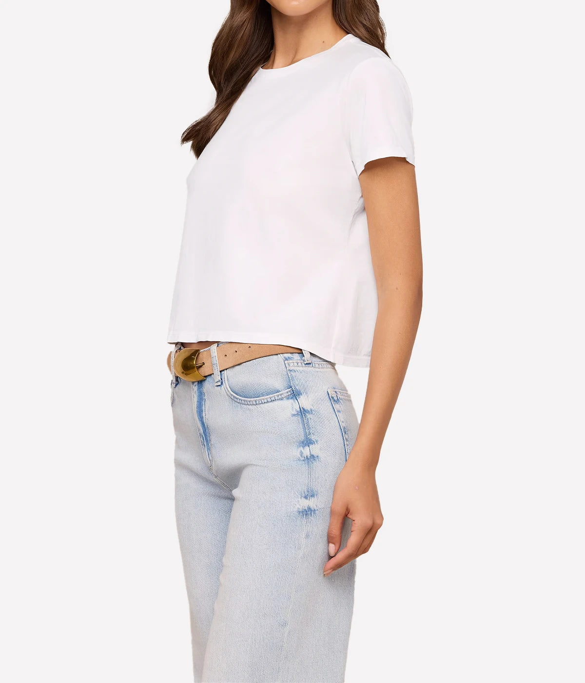 Aileen Short Sleeve Tee In White