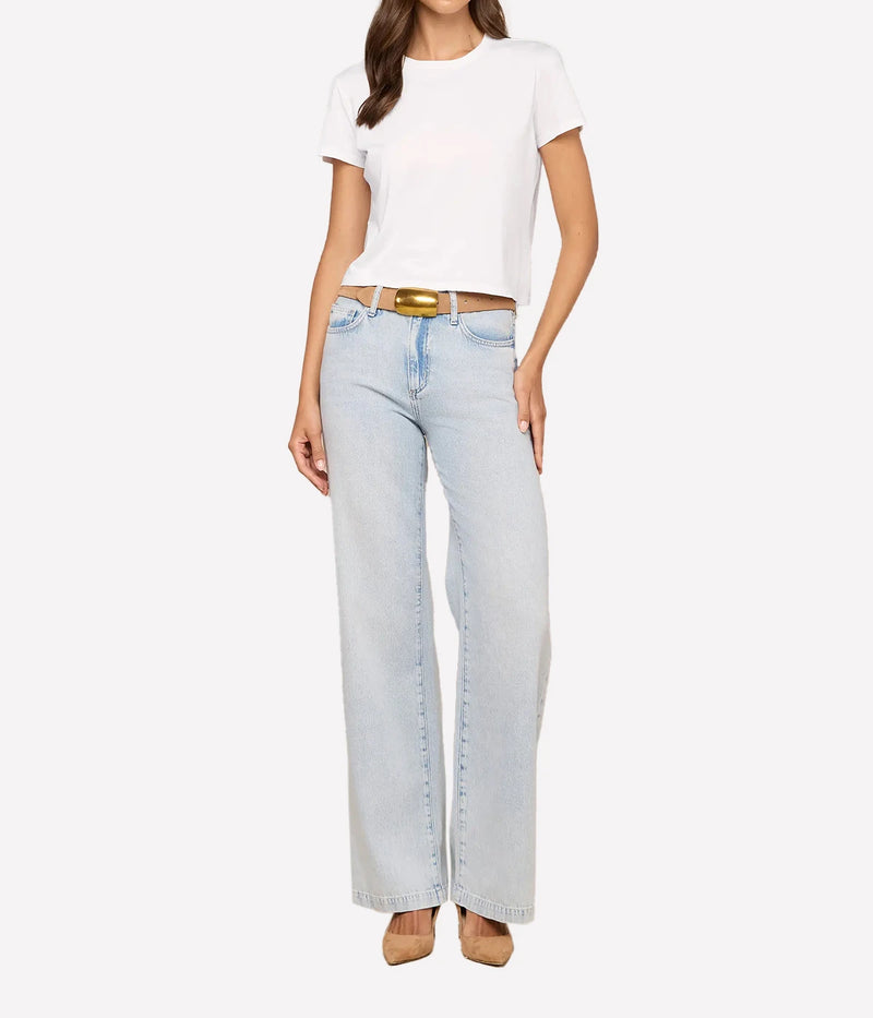 Aileen Short Sleeve Tee In White