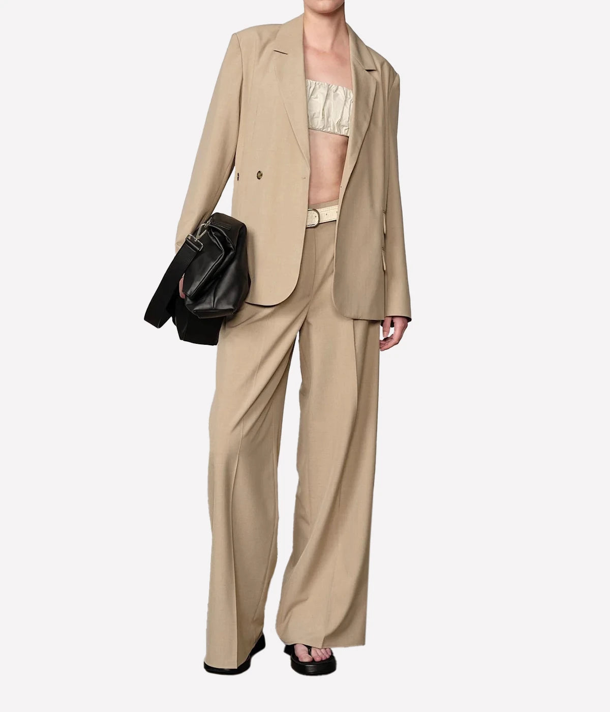 Felicia Midt Waist Pants In Sand