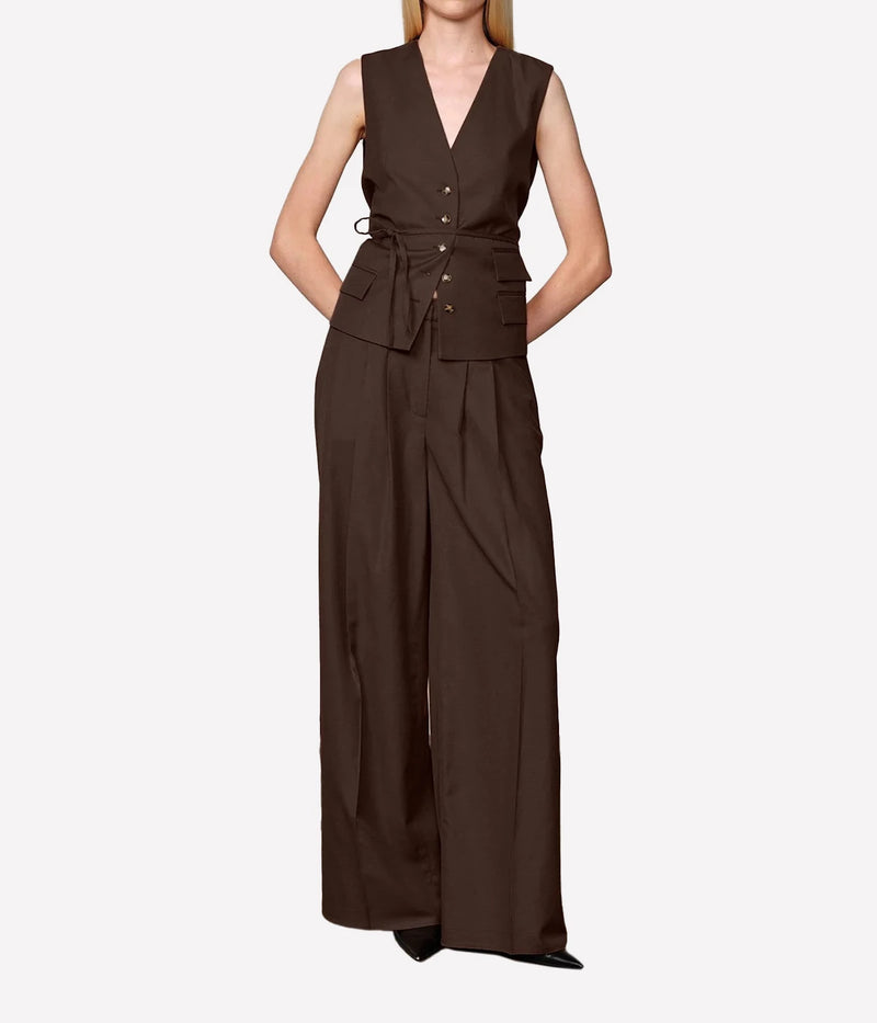 Samos Vest In Java Brown