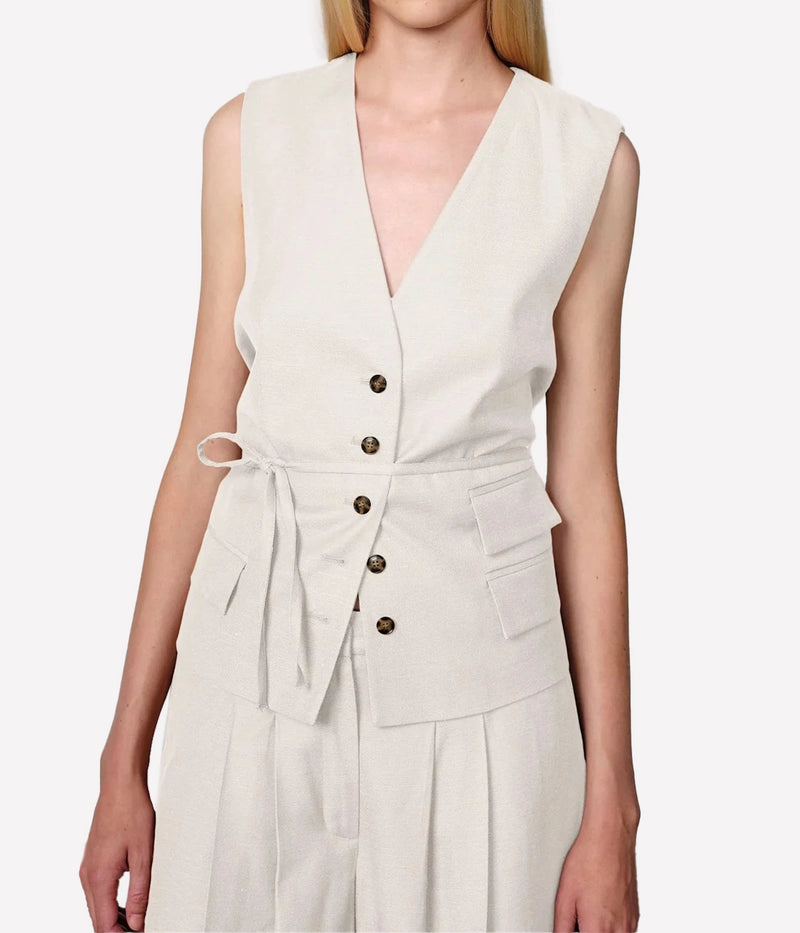 Samos Vest In White