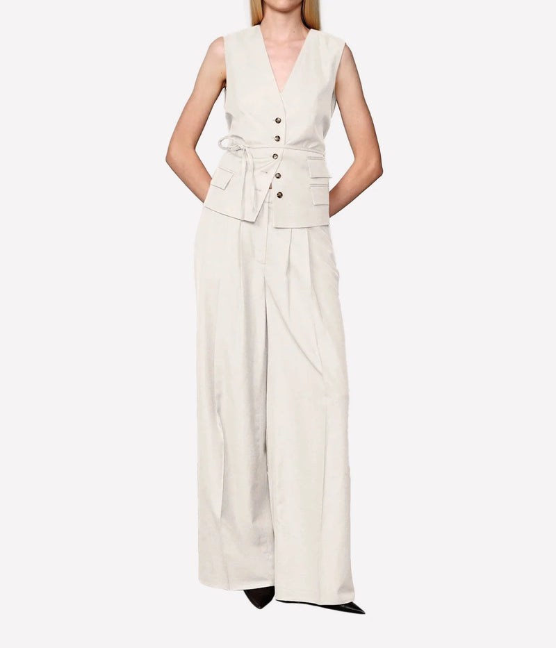 Samos Vest In White