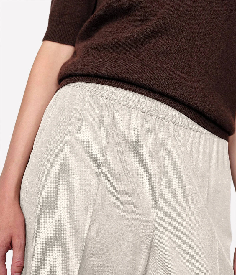 Pinky Midt Waist Pant In White