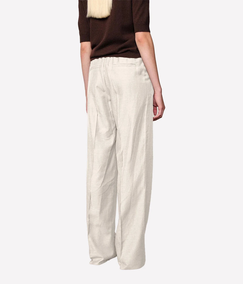Pinky Midt Waist Pant In White