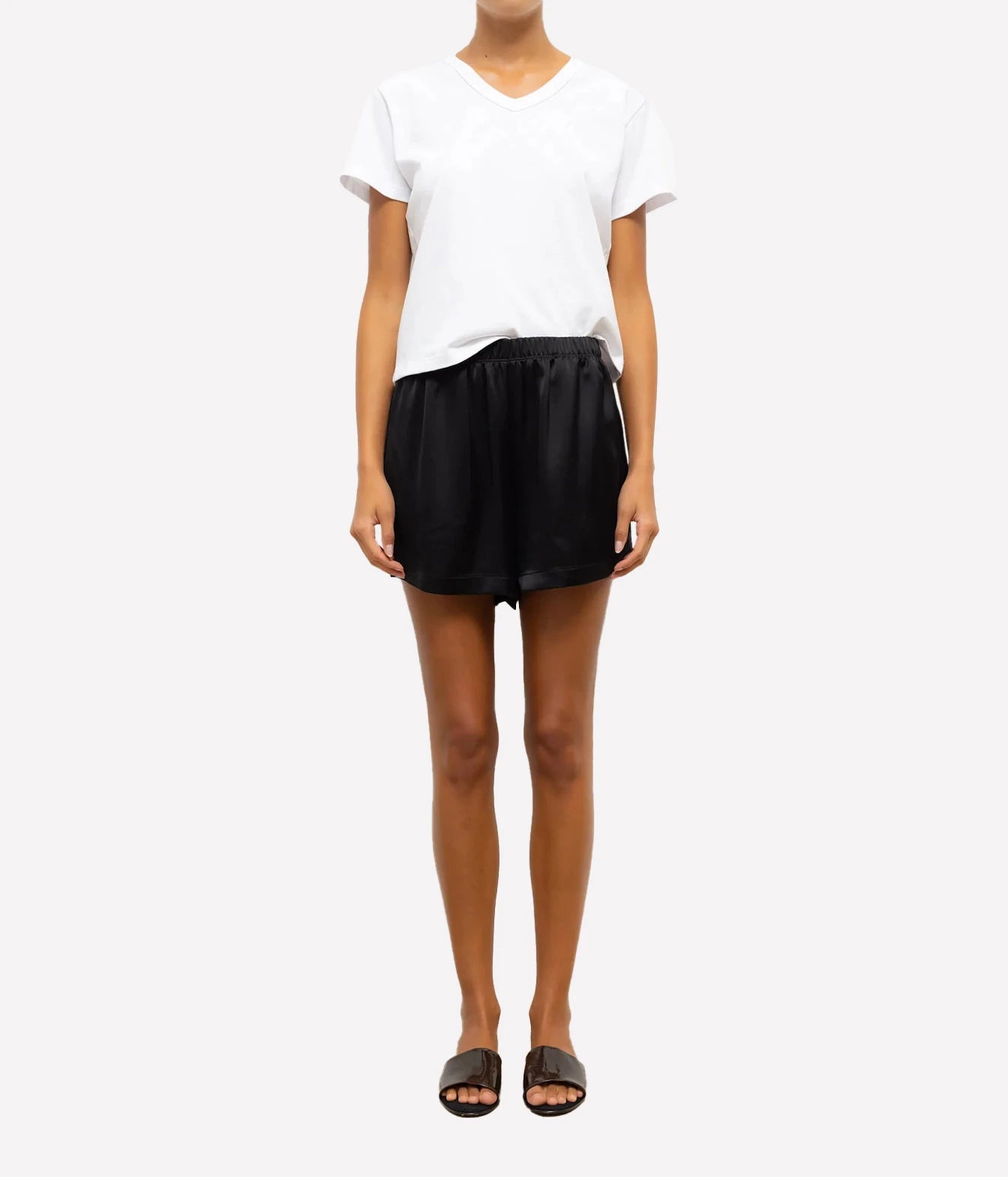 The Margo Vee Neck Tee in White