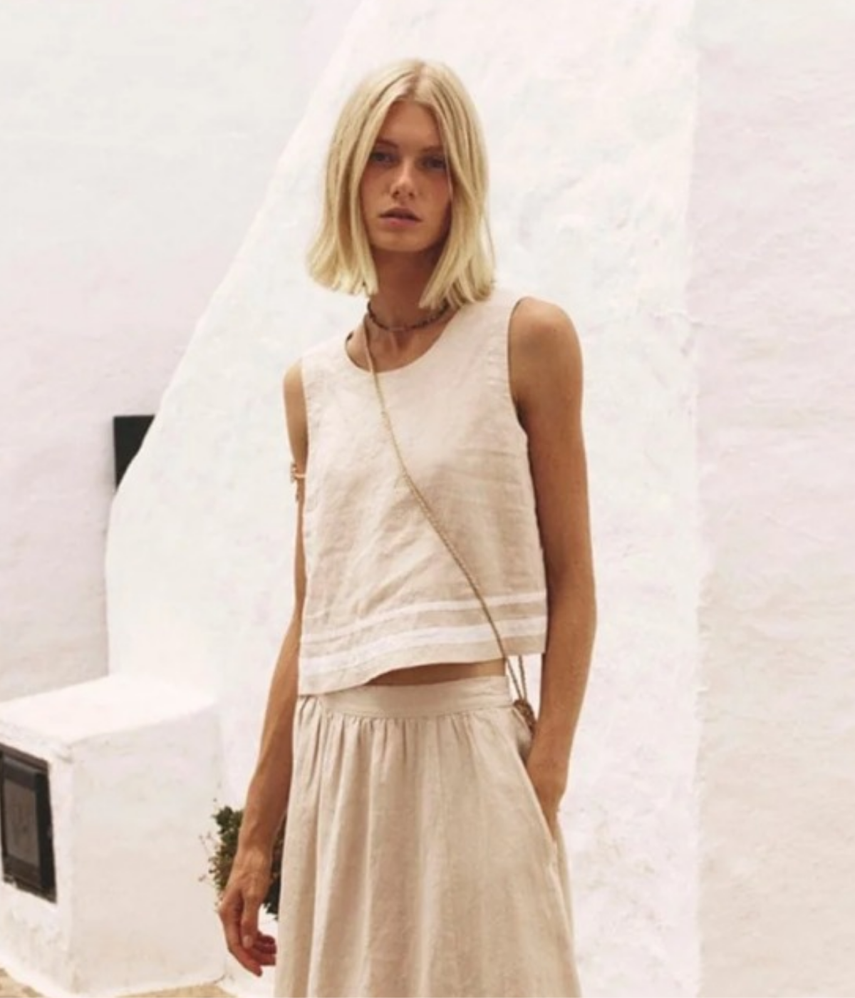 Leni Top In Winds Linen