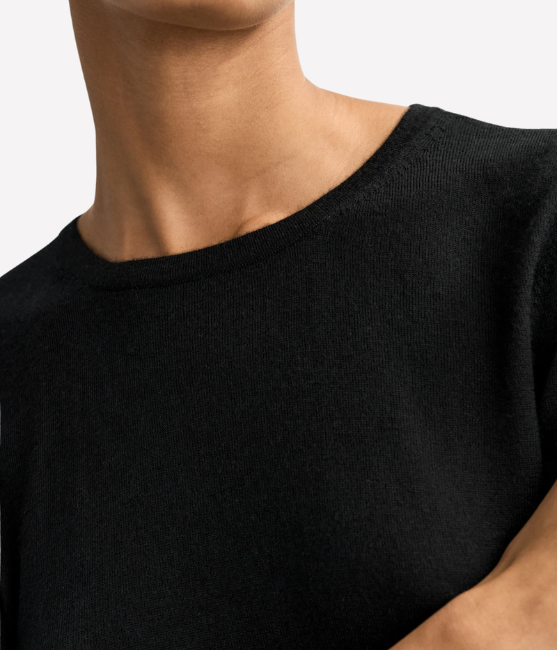 Short Sleeve Crewneck in Black