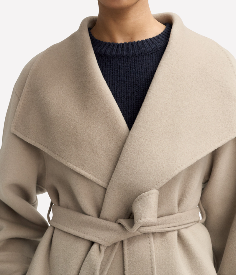 Long Coat In Dark Sand