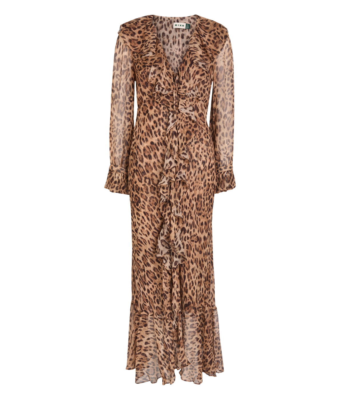 Gracye Dress in Leopard Brown