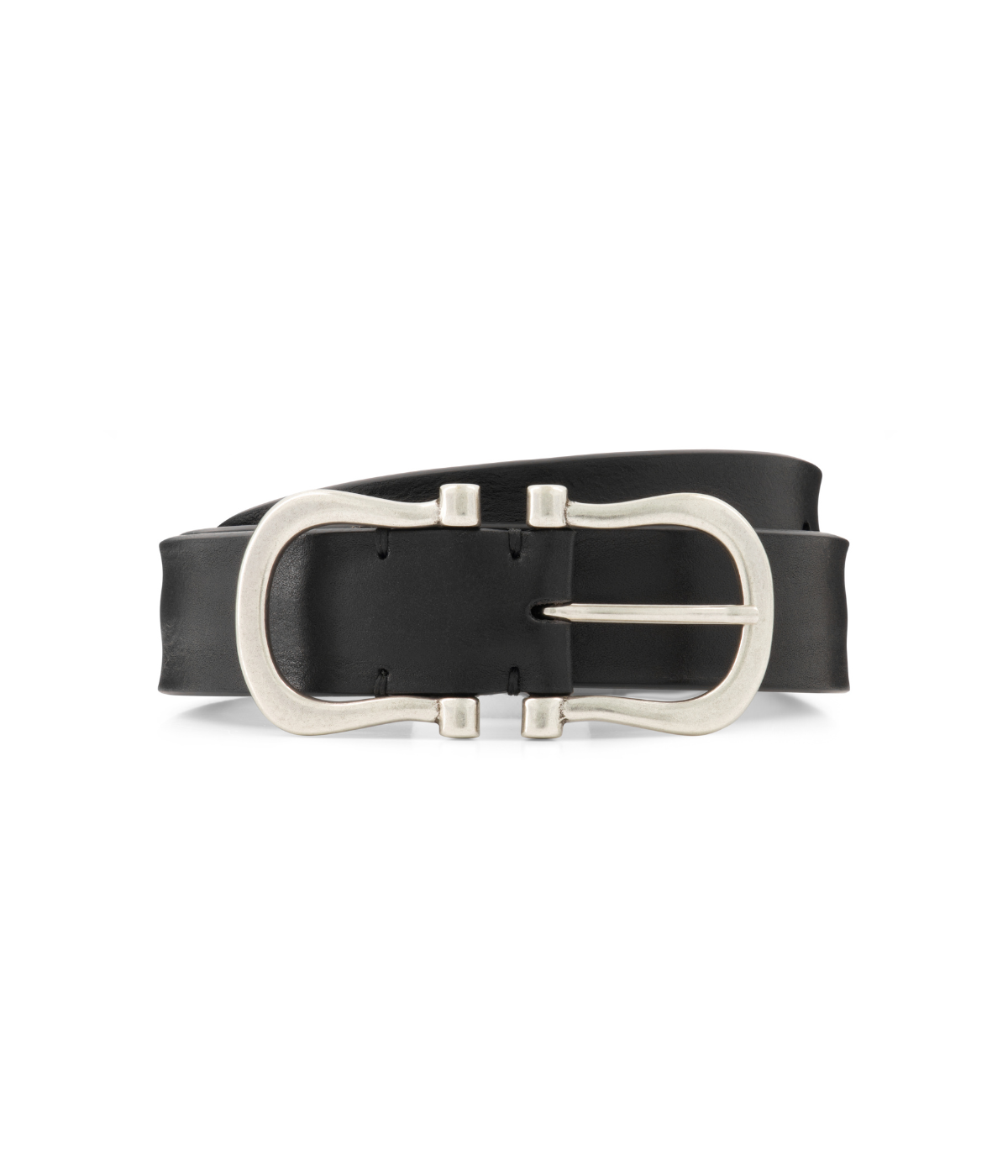 Baby Silver Nicky X Belt in Black