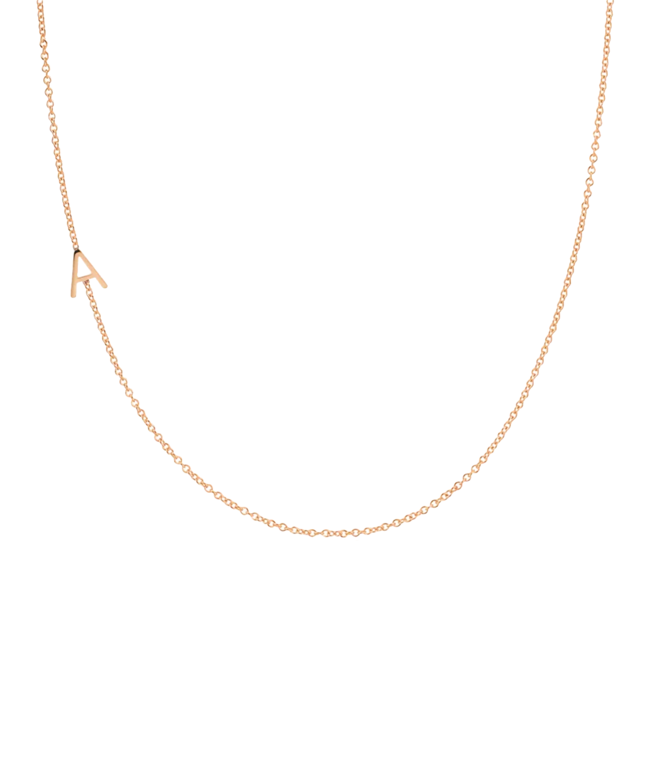 Initial Necklace in Rose Gold