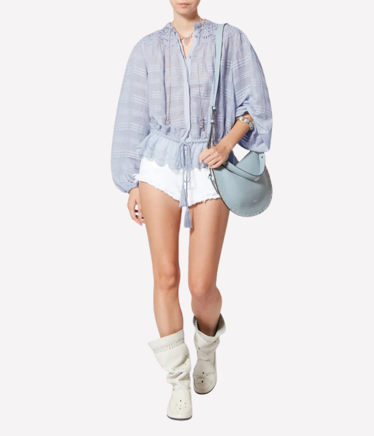 Polly Top in Light Blue